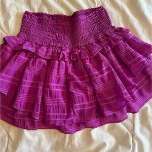 DO+BE magenta plaid mini skirt
